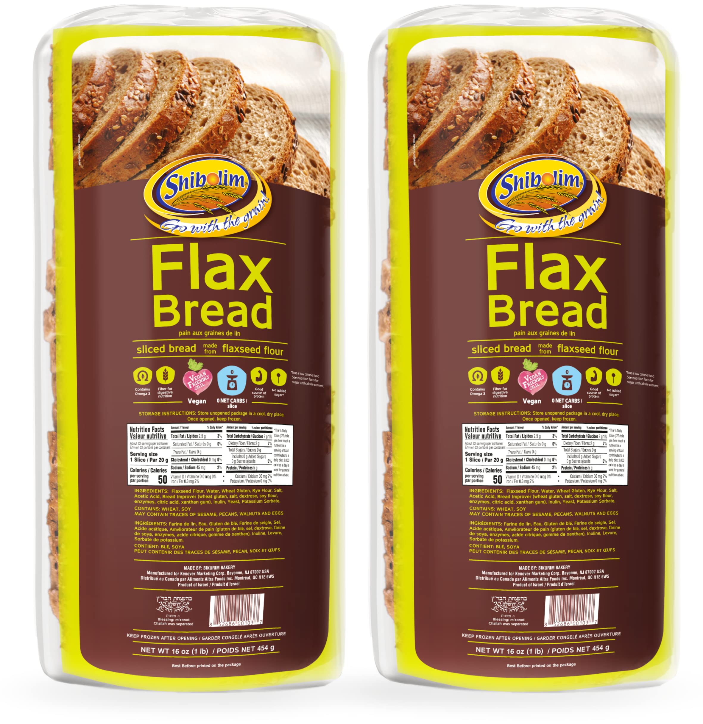Shibolim front packaging showing two 1lb loaves and product branding for convenience