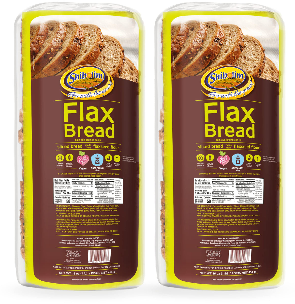 Shibolim front packaging showing two 1lb loaves and product branding for convenience