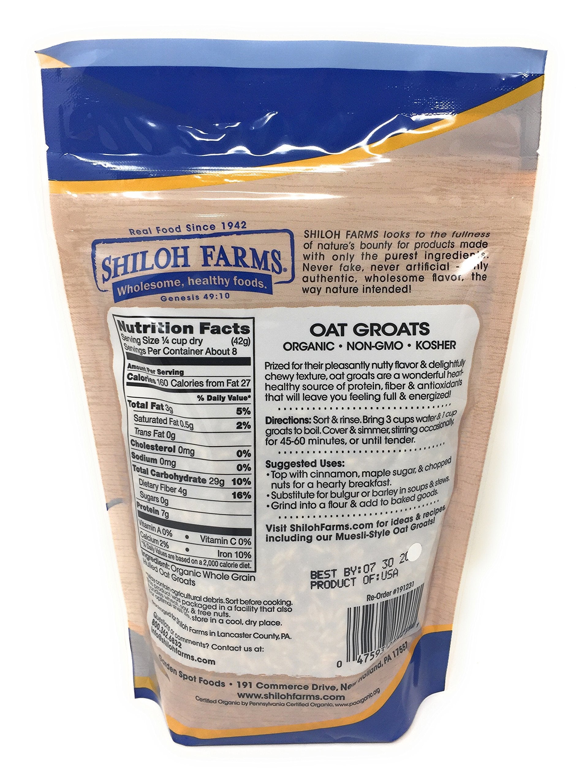 Shiloh Farms close-up of oat groat texture highlighting whole-grain chewiness
