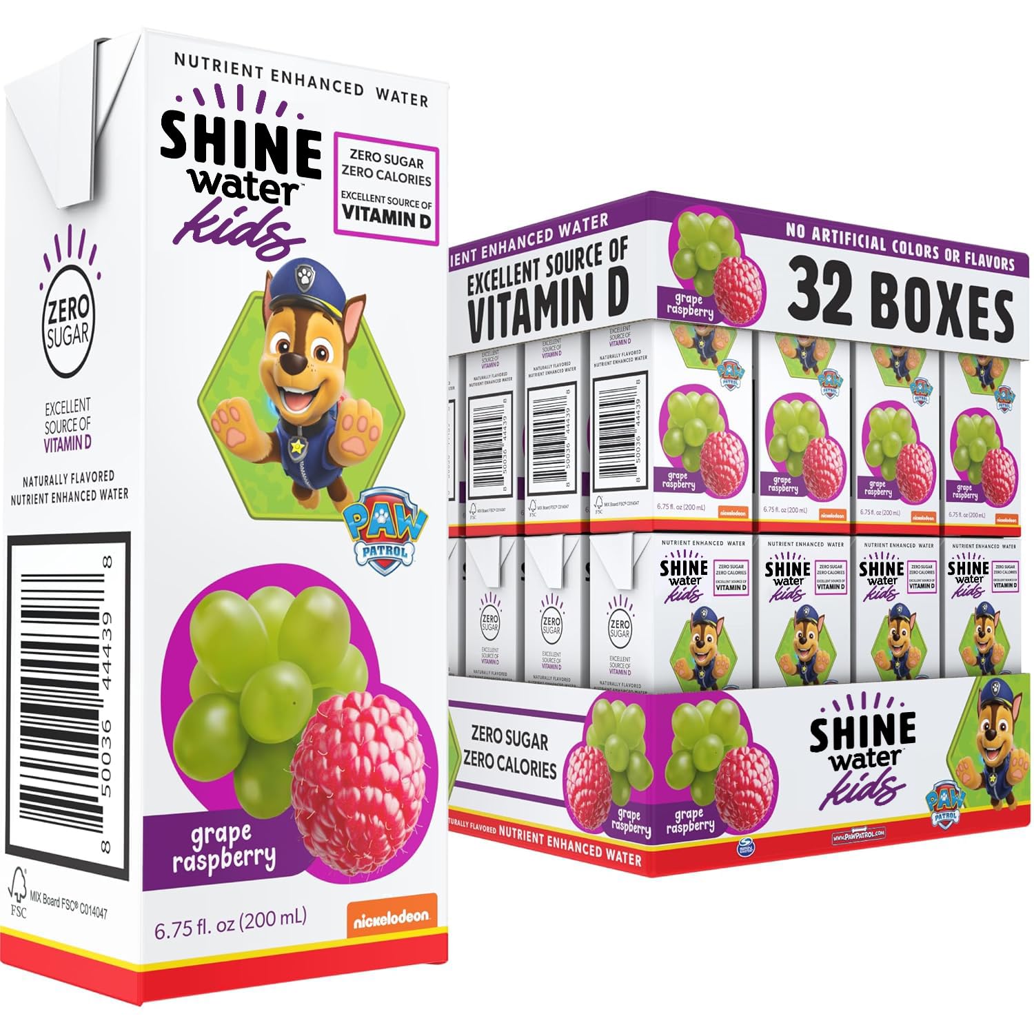 ShineWater Paw Patrol pouch with straw inserted for easy spill-free drinking benefit