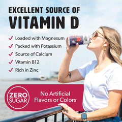 ShineWater ingredients label displaying vitamins, electrolytes, and clean formula