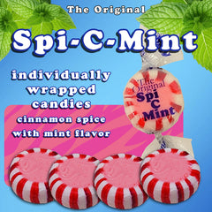 Shippedfast Spi-C-Mints in a clear bowl staged for display showing shareable presentation