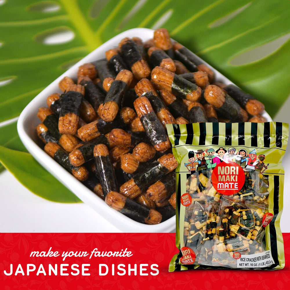 shirakiku cracker held in hand showing size and portable snacking benefit