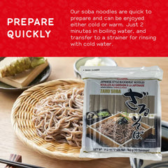 Shirakiku served cold zaru soba with dipping sauce for refreshing meal