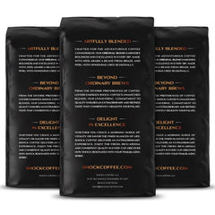 Shock ground coffee close-up texture highlighting fresh roasted grounds