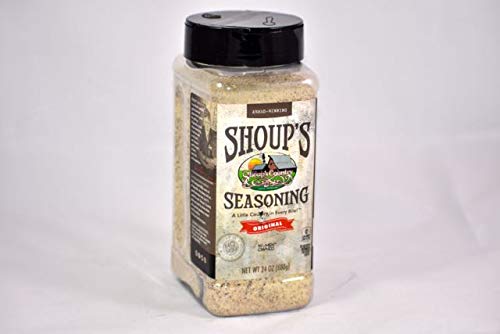Shoup's seasoning front label jar showing brand and size to ensure authentic purchase