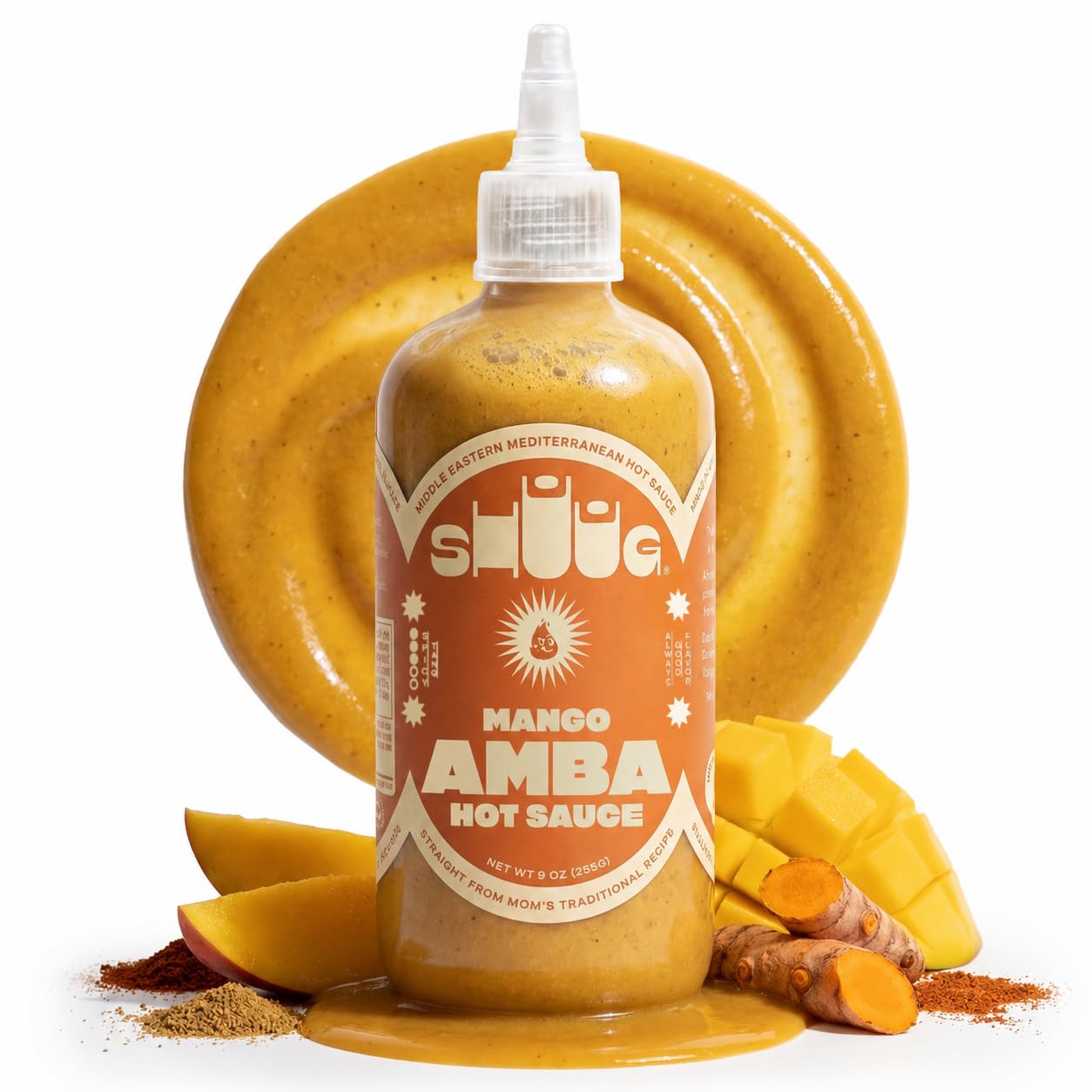 SHUUG jar front label showing amba branding and size for clear product ID