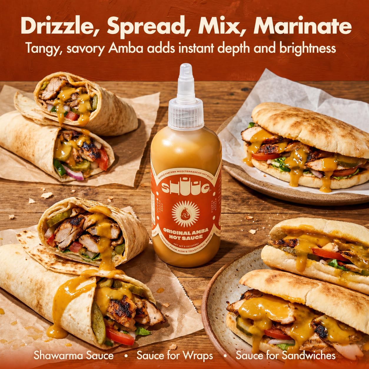 SHUUG ingredients spread with mango and spices showing clean quality