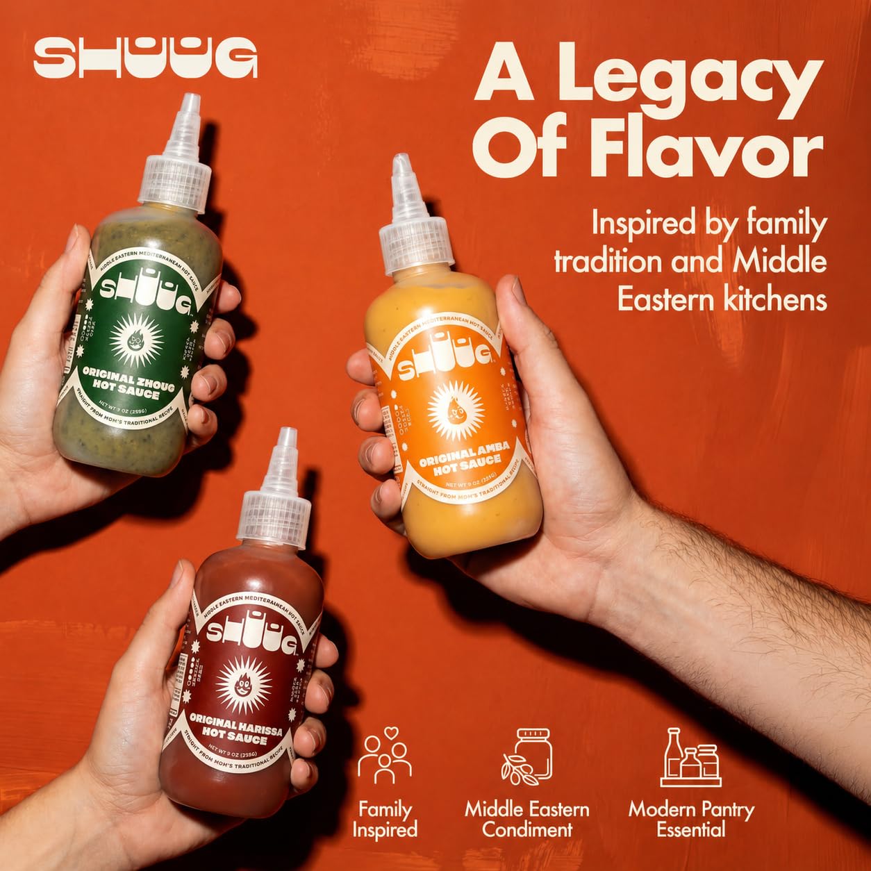 SHUUG in kitchen lifestyle shot showing versatile use and meal inspiration