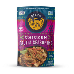 Siete front packaging showing six packets and product benefits