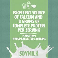 Silk soy milk poured into a glass showing creamy texture for drinking