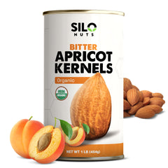 SILO NUTS front packaging showing 16 oz organic product and benefits