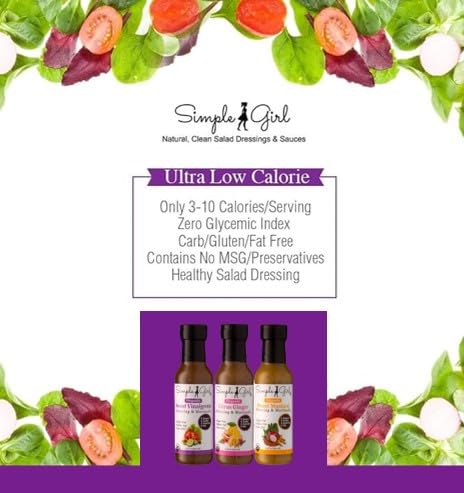 Simple Girl Citrus Ginger pouring onto food to show vibrant flavor and low-calorie benefit