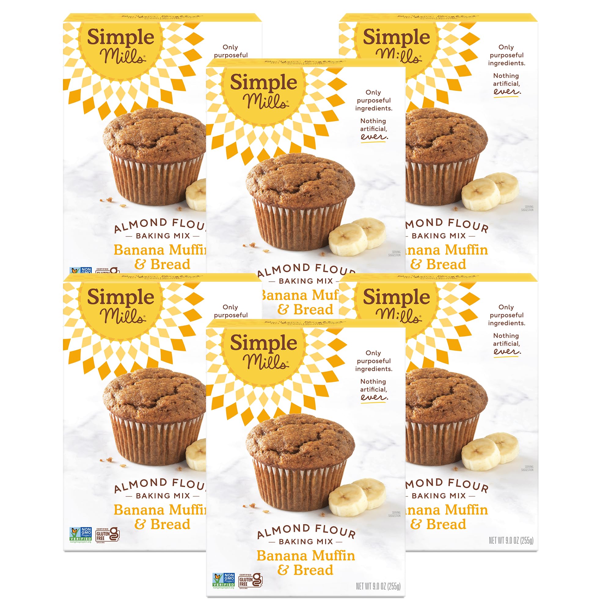 Simple Mills front packaging showing banana mix and clean-label benefits