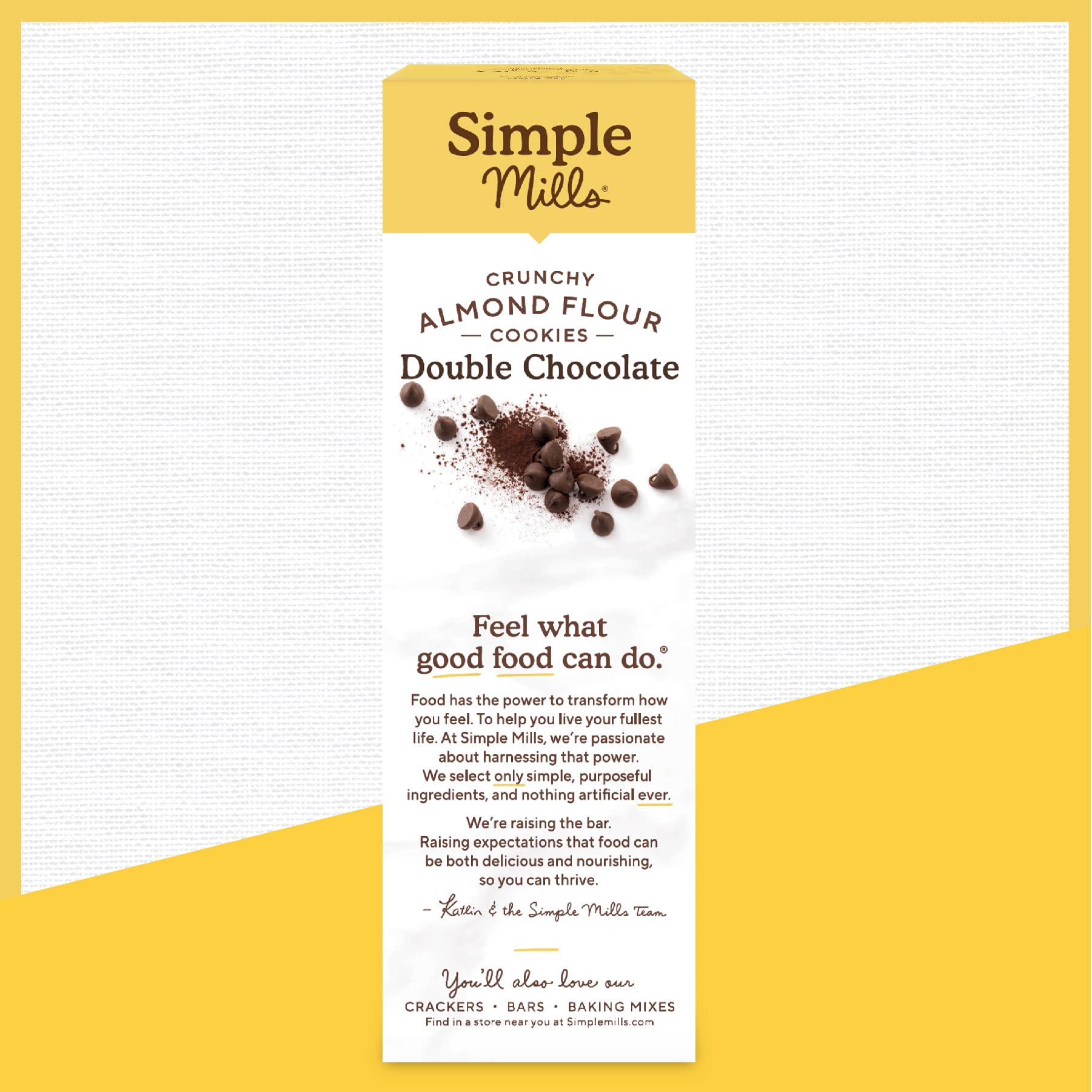 Open Simple Mills box displaying cookies inside for easy portioning benefit