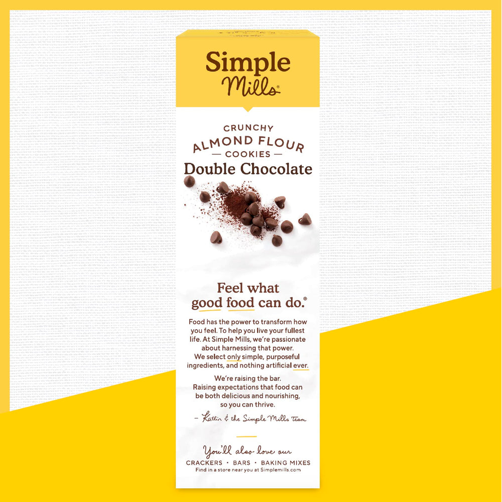 Open Simple Mills box displaying cookies inside for easy portioning benefit