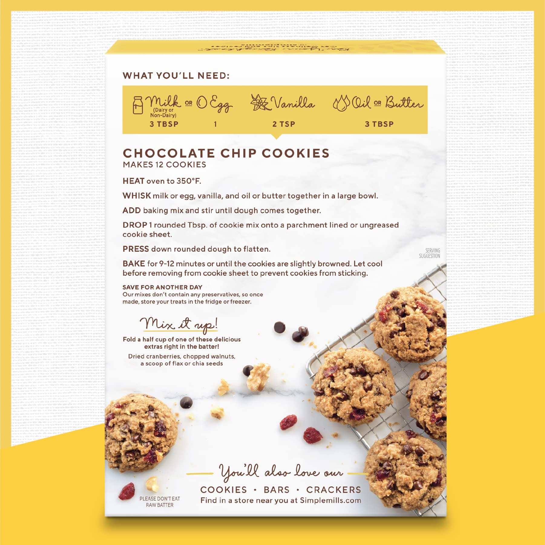 Simple Mills box opened to show individually packed cookies for portion control