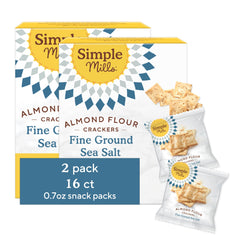 Simple Mills front pack showing sea salt variant and clear ingredient focus benefit