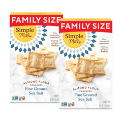 Simple Mills front packaging showing family-size fine ground sea salt for pantry convenience