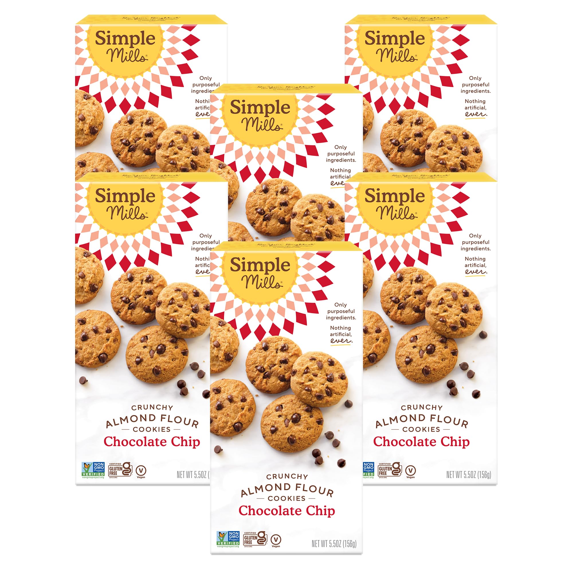 Simple Mills front packaging showing product branding and six-count convenience