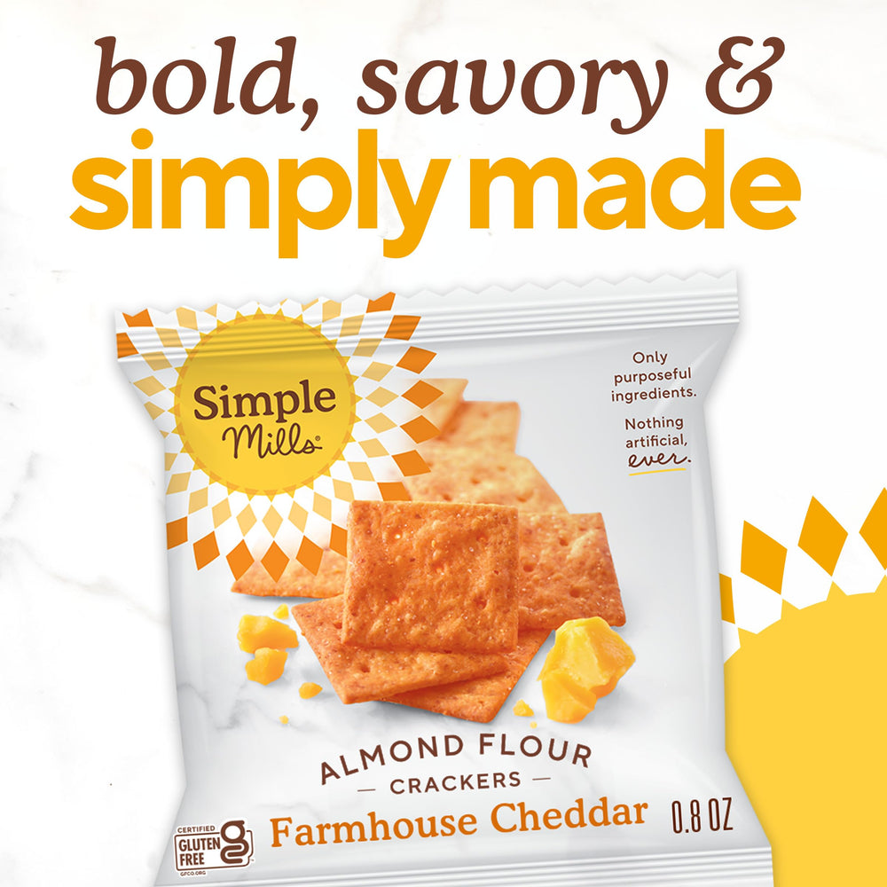 Simple Mills single snack pack close-up with convenient portion benefit