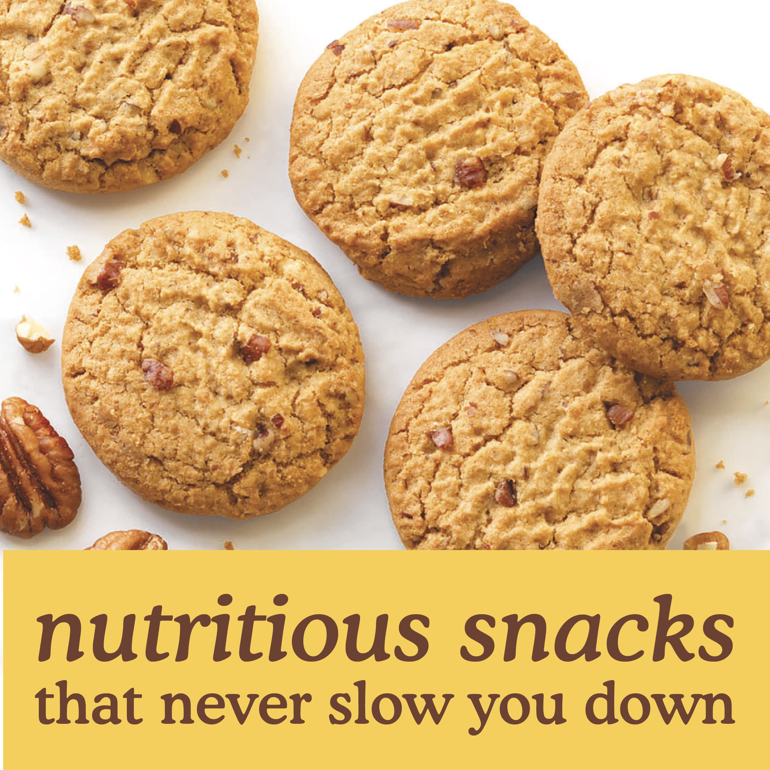 Simple Mills stacked cookies next to a ruler for scale showing portion size benefit