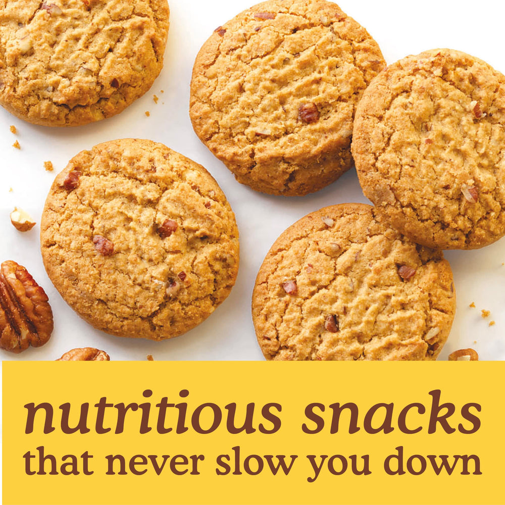 Simple Mills stacked cookies next to a ruler for scale showing portion size benefit