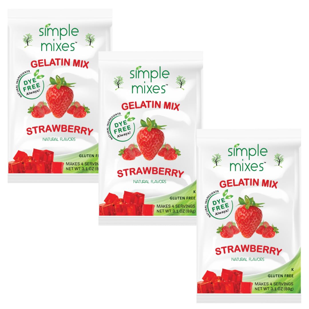 Simple Mixes front packaging strawberry showing flavor and easy identification