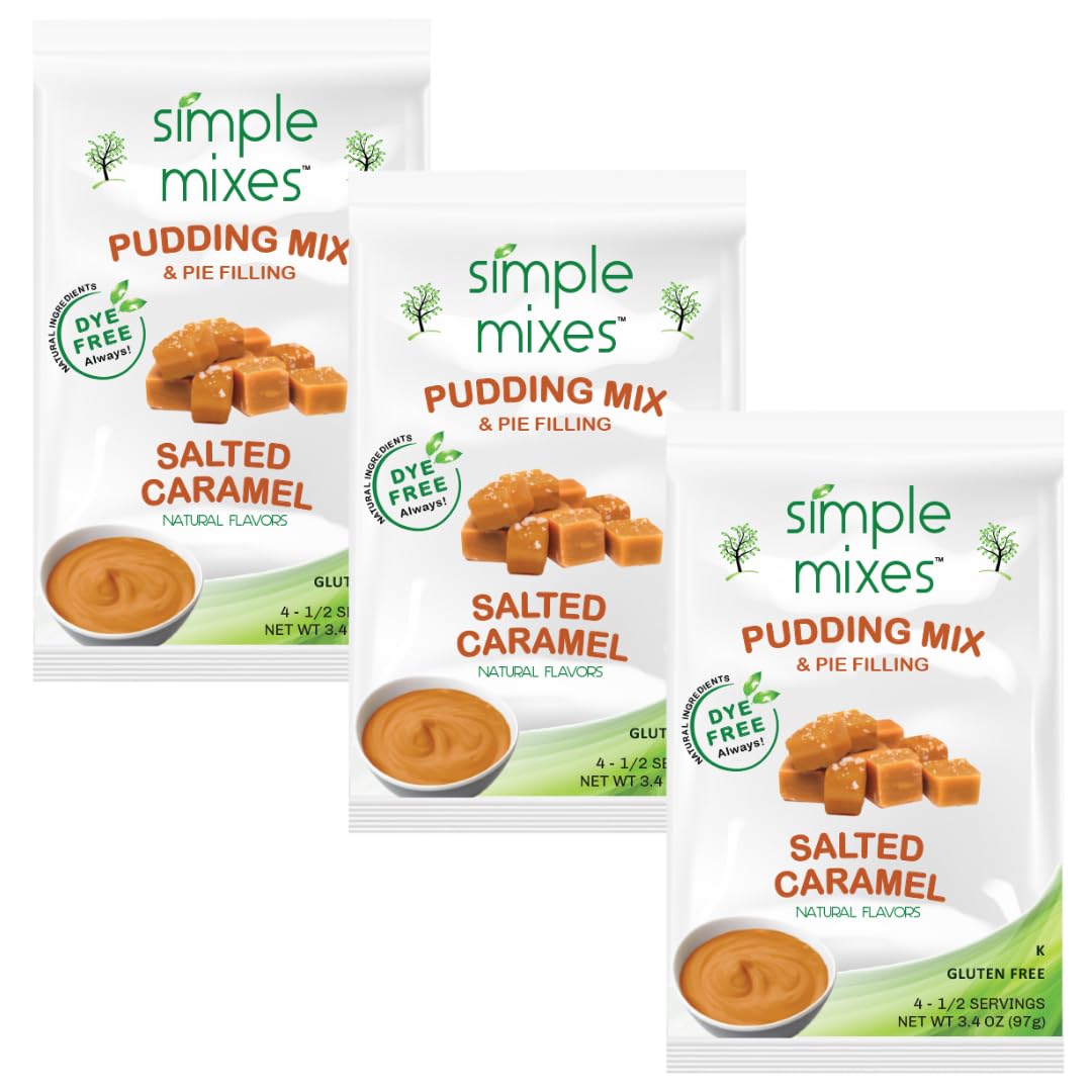 Simple Mixes front packaging showing salted caramel mix and clear labeling benefit