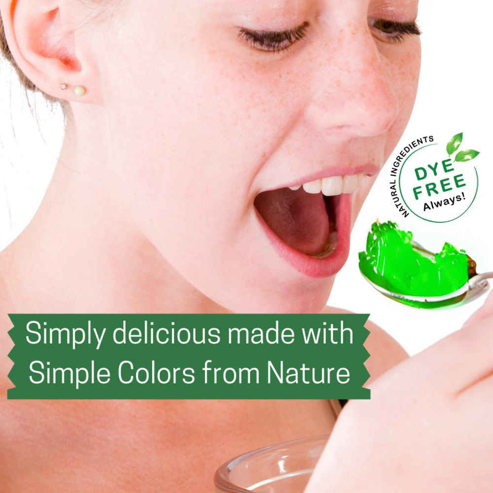 Simple Mixes lime gelatin set in mold highlighting vibrant color