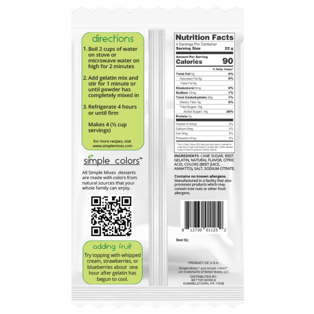 Simple Mixes raspberry gelatin on party table adding colorful dessert option