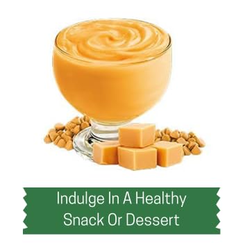 Simple Mixes spoon serving pudding showing easy scooping and serving appeal