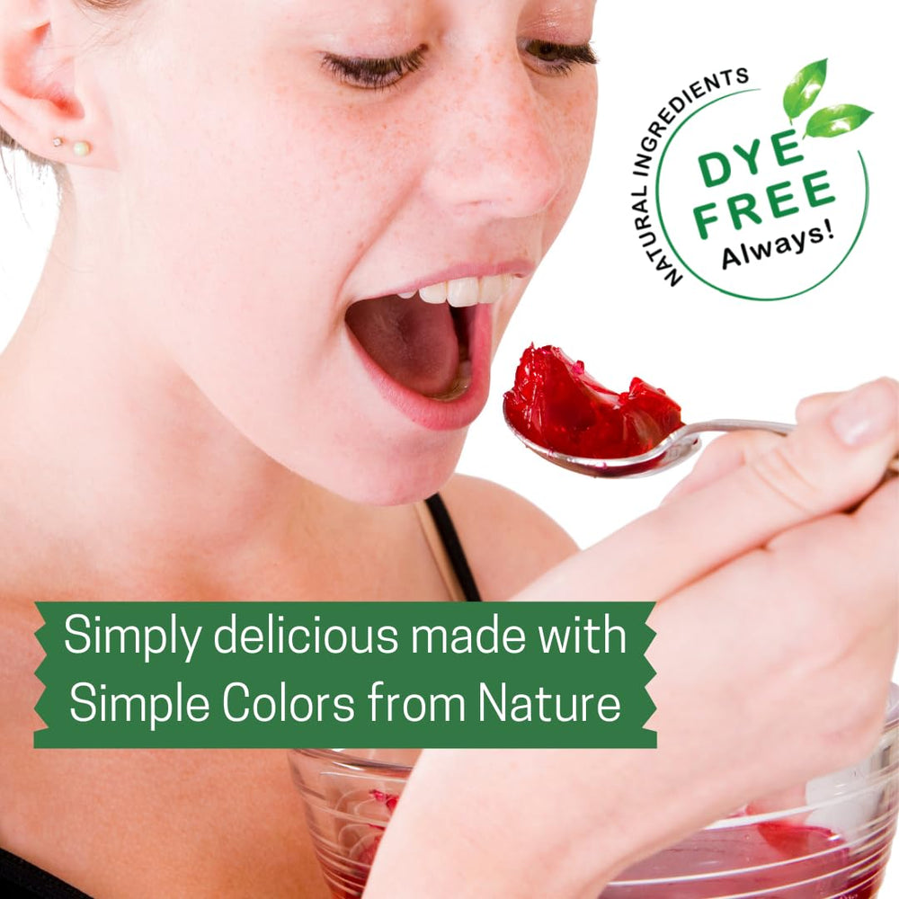 Simple Mixes strawberry gelatin texture close-up showing smooth natural color