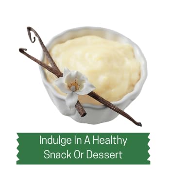 Simple Mixes close-up spoon of pudding illustrating smooth texture and consistency