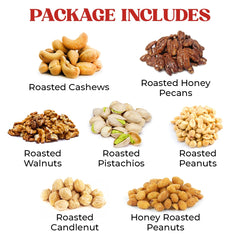 Simple Orchards open platter overview showing seven nut sections for easy sharing