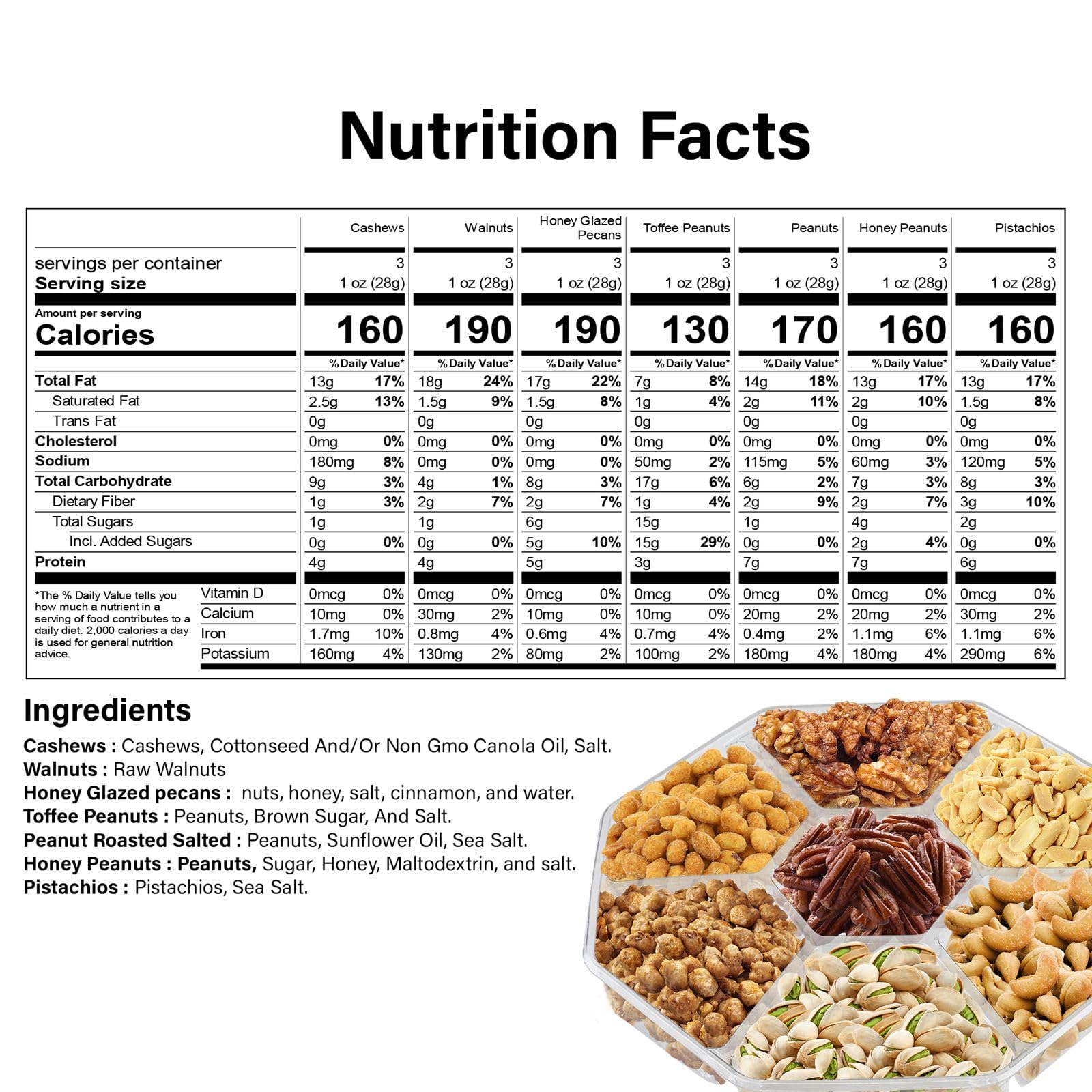 Simple Orchards section label and ingredients tag showing clear allergen information