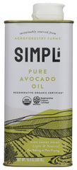 SIMPLi bottle front label showing oil and clean ingredients benefit