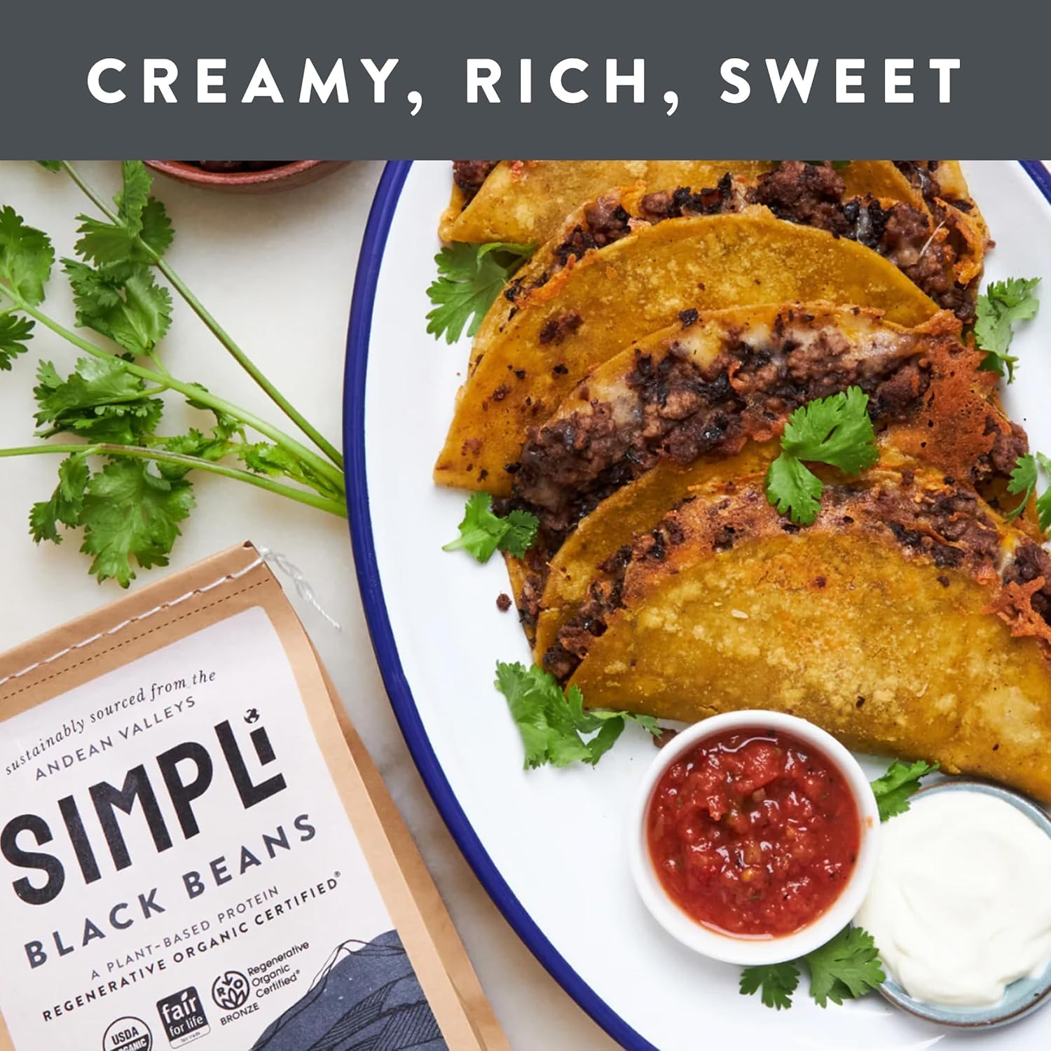 SIMPLi black bean salad in bowl showing versatility and fresh flavor