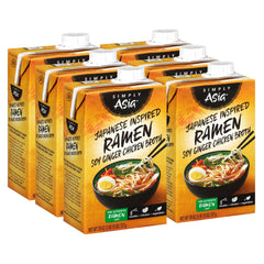 Simply Asia front packaging showing ramen soy ginger chicken broth, convenient pantry staple