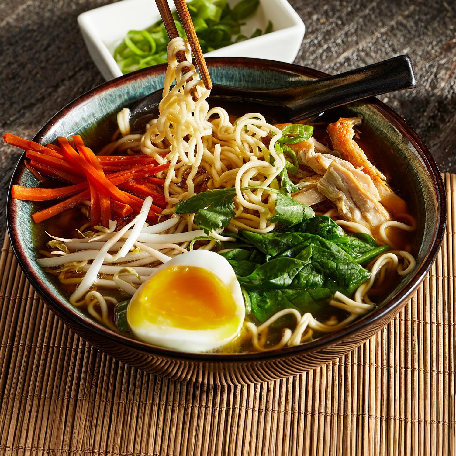 Simply Asia used in skillet to sauté vegetables, adds depth and savory aroma