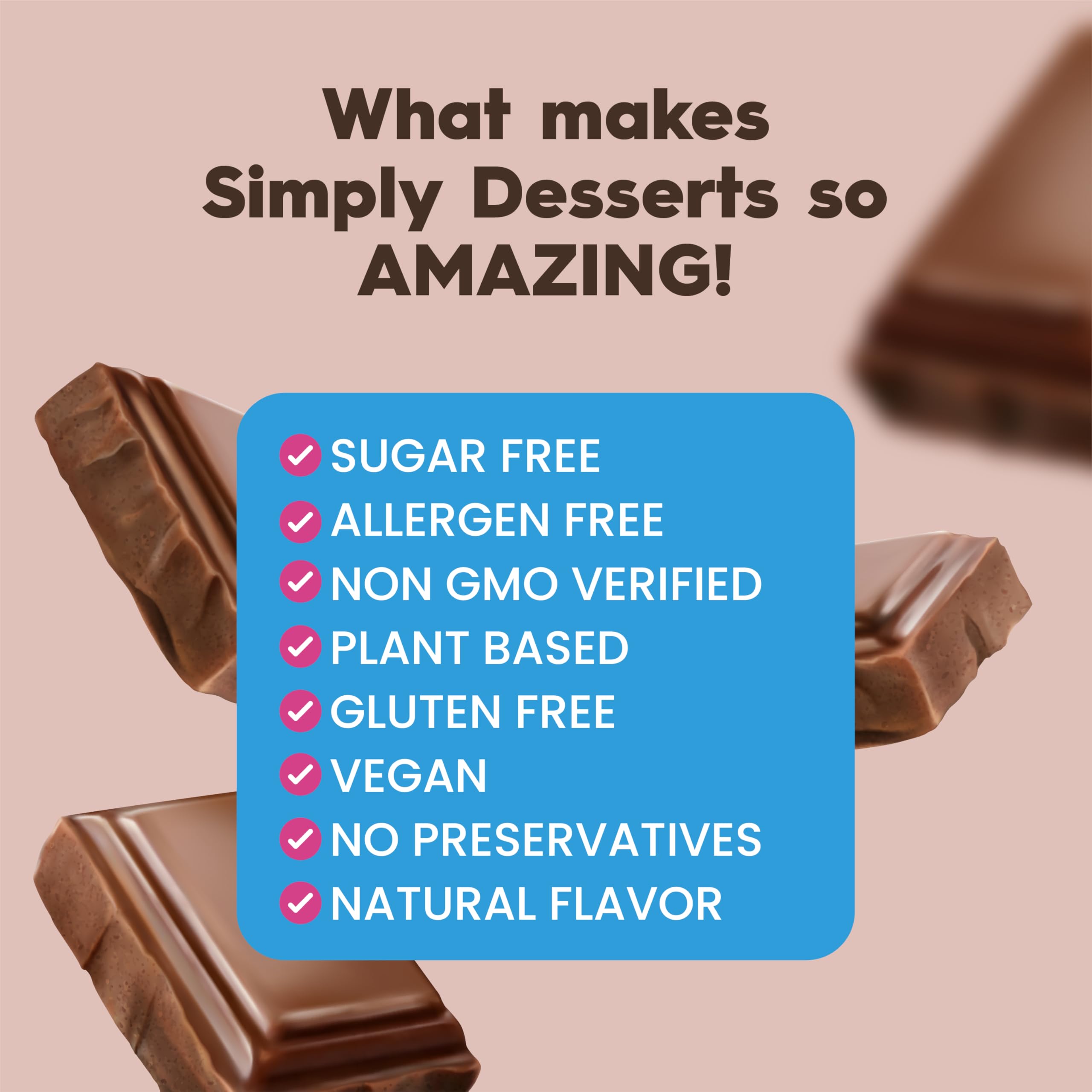 Simply Delish packet beside common objects to show 1.7 oz serving scale