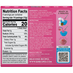 Simply Delish single packet held in hand highlighting quick single-serve preparation