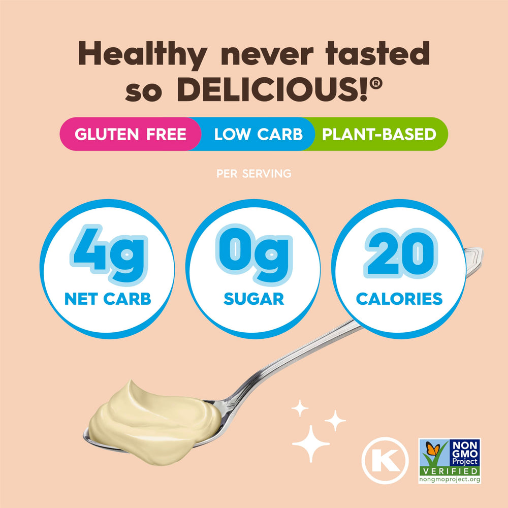 Simply Delish prepared vanilla pudding in bowl ready to eat and low calorie