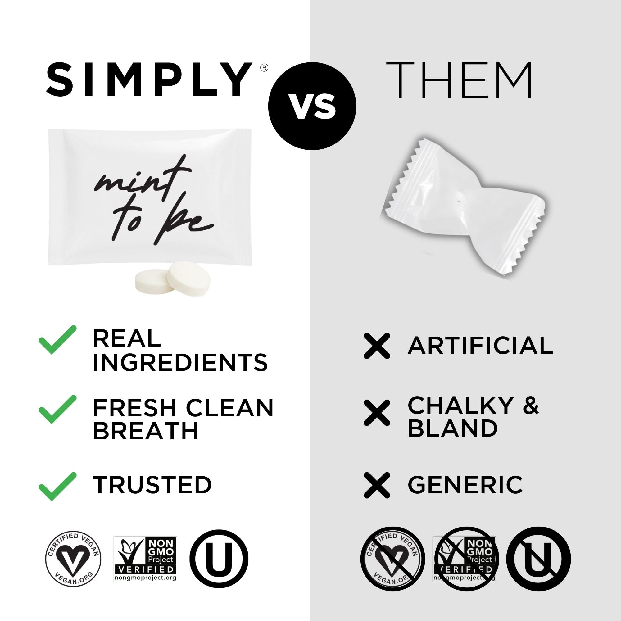 Simply Gum product label and ingredients list displaying clean, trustworthy formula