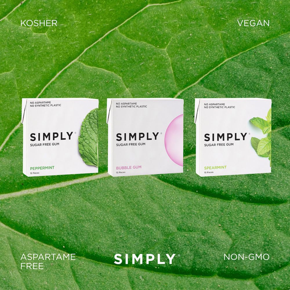 Variety pack layout of Bubblegum Peppermint Spearmint showing flavor options