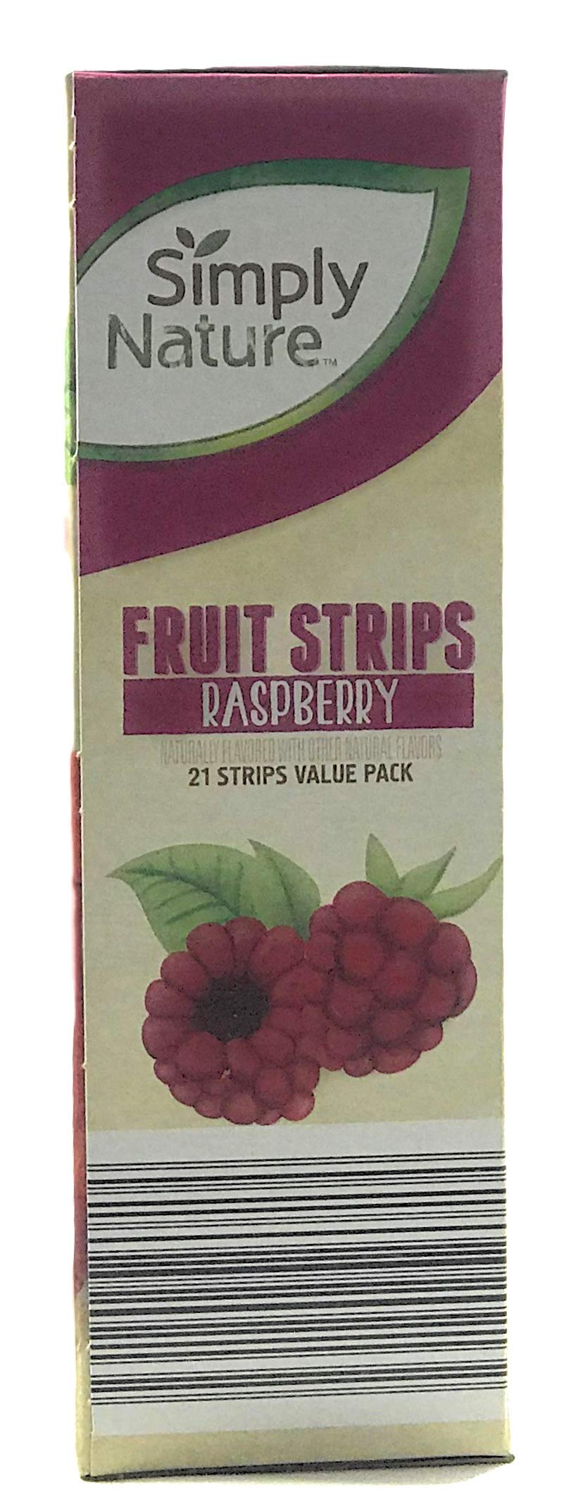 Simply Nature raspberry strips in a lunchbox demonstrating portable snack convenience