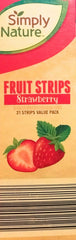 Simply Nature close-up of strawberry strip texture highlighting real fruit appearance