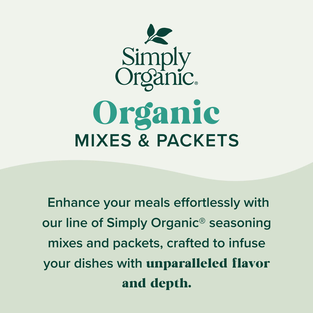 Simply Organic jar on a dinner table with chili bowl, family-friendly appeal