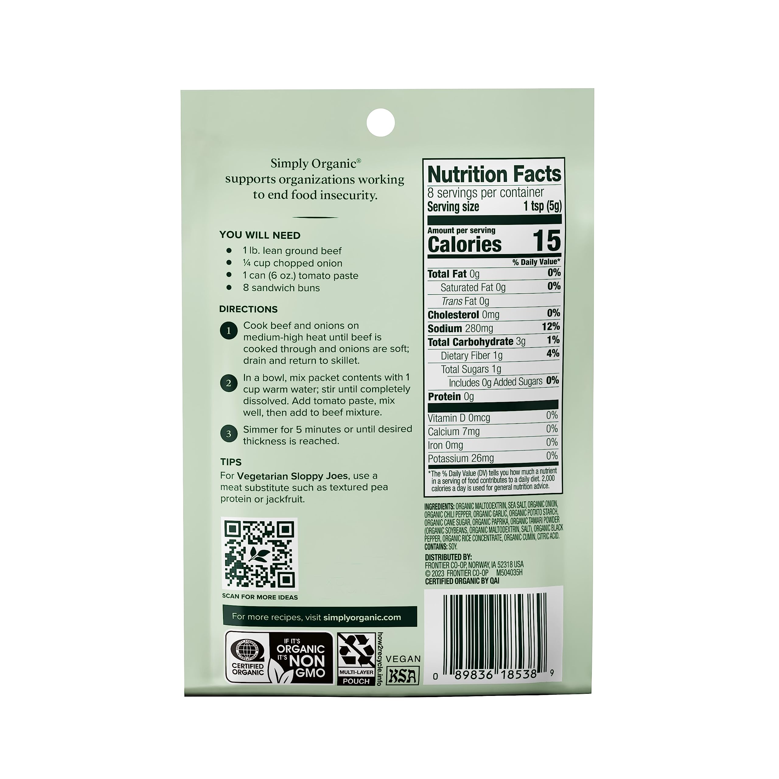 Simply Organic seasoning granules close-up highlighting texture and organic spice blend