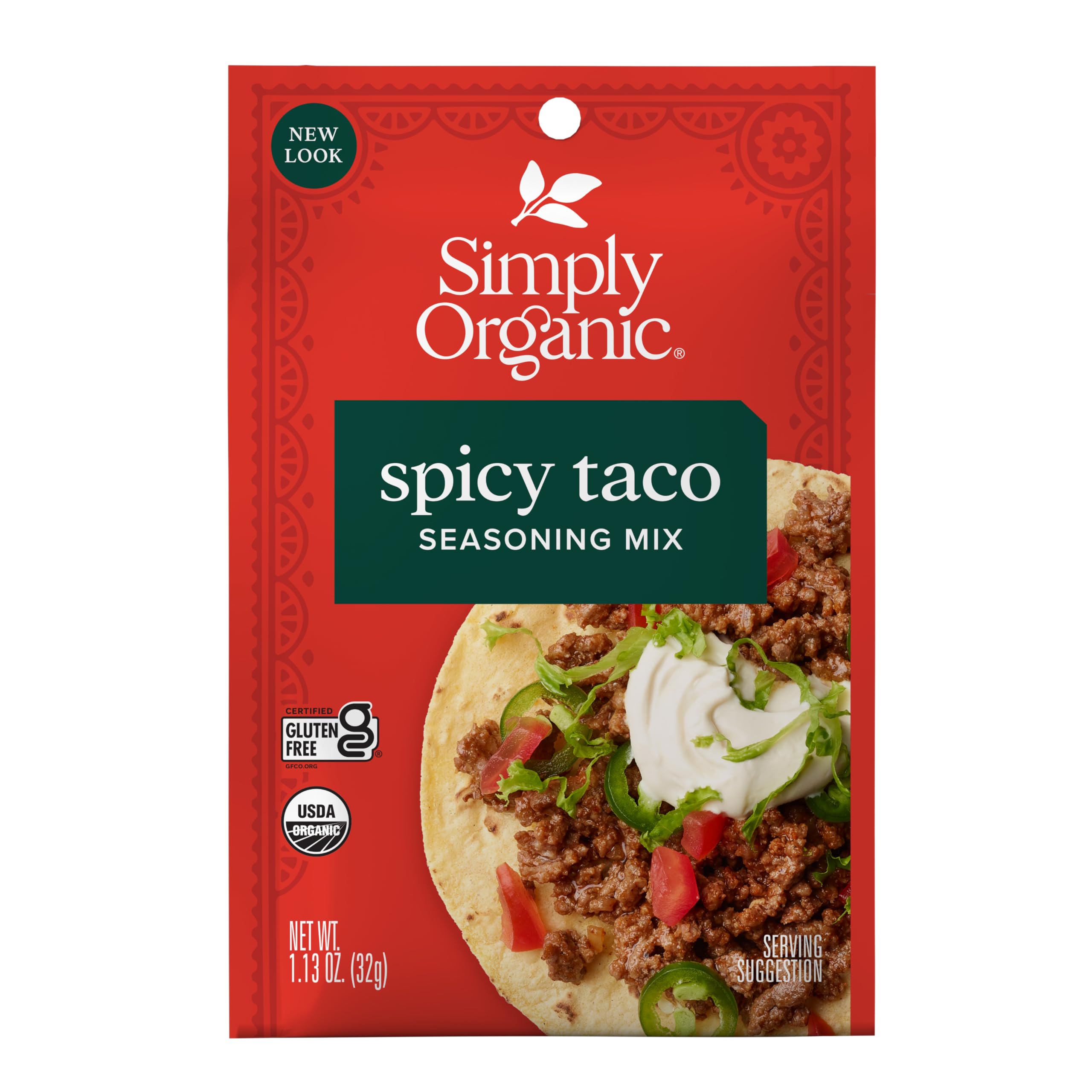 Simply Organic front packet shot showing bold label and organic badge for pantry benefit